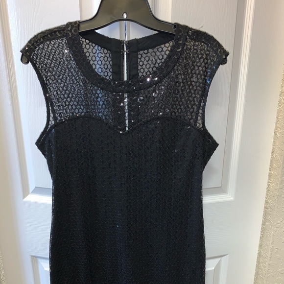 Sequin mini black dress - Picture 1 of 3